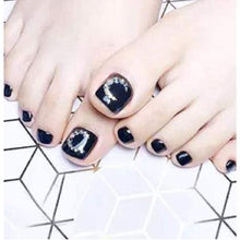 Load image into Gallery viewer, Crescent - Medium Coffin Press On Toes Nails